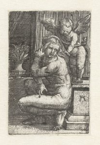 Térdelő Vénusz Ámorral alkotó: Albrecht Altdorfer