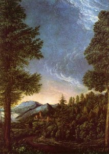 A Duna tájképe Regensburg közelében alkotó: Albrecht Altdorfer