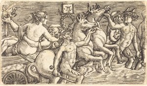 Szerelmesek, akiket Seagods vezet a Triumphon alkotó: Albrecht Altdorfer