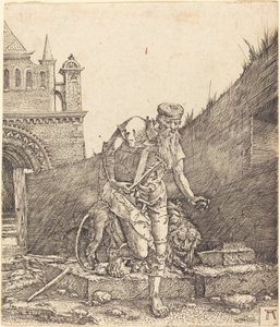 Szent Jeromos egy udvarban alkotó: Albrecht Altdorfer