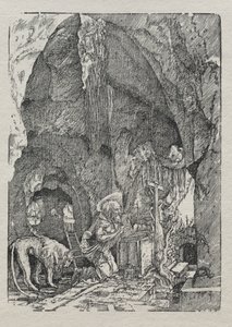 Szent Jeromos a barlangban alkotó: Albrecht Altdorfer