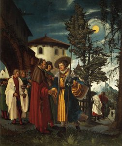 Szent Flórián távozása alkotó: Albrecht Altdorfer