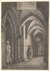 A regensburgi zsinagóga előcsarnoka, 1519. alkotó: Albrecht Altdorfer