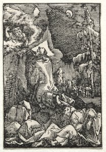 Az ember bukása és megváltása: Krisztus az Olajfák hegyén, c. 1515. alkotó: Albrecht Altdorfer