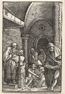 Az ember bukása és megváltása: Krisztus vitázik az orvosokkal alkotó: Albrecht Altdorfer
