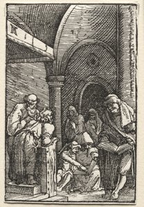 Az ember bukása és megváltása: Krisztus vitázik az orvosokkal, c. 1515. alkotó: Albrecht Altdorfer