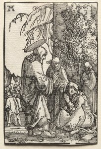Az ember bukása és megváltása: Krisztus búcsút vesz anyjától a szenvedés előtt alkotó: Albrecht Altdorfer