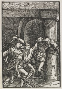 Az ember bukása és megváltása: Krisztus korbácsolása, c. 1515. alkotó: Albrecht Altdorfer
