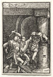 Az ember bukása és megváltása: Krisztus korbácsolása, c. 1515. alkotó: Albrecht Altdorfer