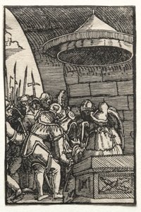 Az ember bukása és megváltása: Pilátus kezet mos, c. 1515. alkotó: Albrecht Altdorfer