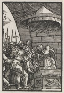 Az ember bukása és megváltása: Pilátus kezet mos, c. 1515. alkotó: Albrecht Altdorfer