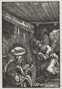 Az ember bukása és megváltása: Angyali üdvözlet alkotó: Albrecht Altdorfer