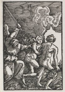 Az ember bukása és megváltása: Kiűzetés az Édenből alkotó: Albrecht Altdorfer
