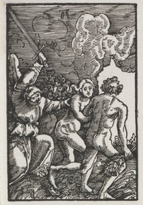 Az ember bukása és megváltása: Kiűzetés az Édenből, c. 1515. alkotó: Albrecht Altdorfer
