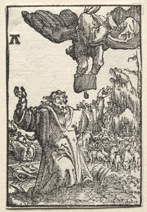 Az ember bukása és megváltása: Az angyal üzenete Joachimnak, c. 1515. alkotó: Albrecht Altdorfer