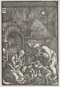 Az ember bukása és megváltása: A születés, c. 1515. alkotó: Albrecht Altdorfer