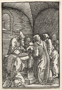 Az ember bukása és megváltása: Krisztus bemutatása a templomban alkotó: Albrecht Altdorfer