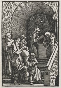Az ember bukása és megváltása: A Szűzanya bemutatása a templomban, 1515. alkotó: Albrecht Altdorfer