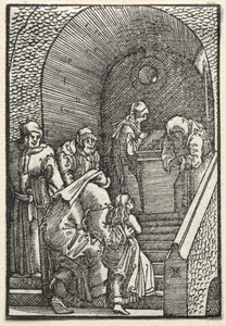 Az ember bukása és megváltása: A Szűzanya bemutatása a templomban, 1515. alkotó: Albrecht Altdorfer