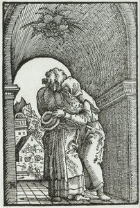 Joachim és Anna találkozása alkotó: Albrecht Altdorfer
