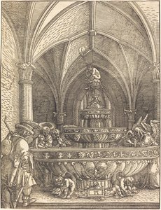 A többi az Egyiptomba tartó repülésen egy szökőkútnál alkotó: Albrecht Altdorfer
