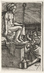 A római udvarhölgy vagy Vergilius varázsló bosszúja alkotó: Albrecht Altdorfer