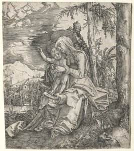A Szűz egy tájban c. 1515. alkotó: Albrecht Altdorfer