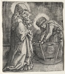 Szűz a gyermekkel és Szent Anna a bölcsőben alkotó: Albrecht Altdorfer