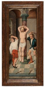 Krisztus korbácsolása (olaj a panelen) alkotó: Albrecht Bouts