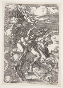 Elrablás egy unikornison alkotó: Albrecht Dürer