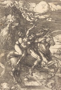 Elrablás egy unikornison, 1516. alkotó: Albrecht Dürer