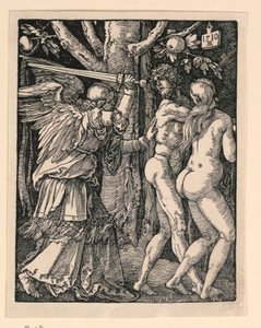 Ádám és Éva Kiűzve a Paradicsomból, A kis szenvedély sorozatból alkotó: Albrecht Dürer