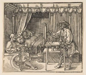 Férfiportrét rajzoló művész.a.n.d. alkotó: Albrecht Dürer