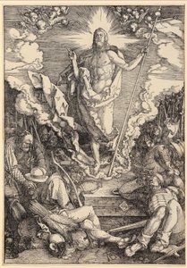 Krisztus feltámadása, a „Nagy Passió” sorozat 12. lapja alkotó: Albrecht Dürer