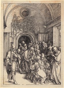 Krisztus körülmetélése, a „Mária élete” sorozat 11. lapja alkotó: Albrecht Dürer