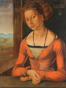 Egy fiatal nő portréja, fonott hajjal alkotó: Albrecht Dürer