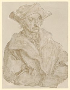Egy idősebb, szakálltalan férfi portréja (Sebastian Brant) alkotó: Albrecht Dürer