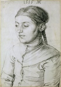 Egy fiatal lány mellkép alkotó: Albrecht Dürer