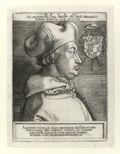 Albert brandenburgi bíboros, 1523 alkotó: Albrecht Dürer