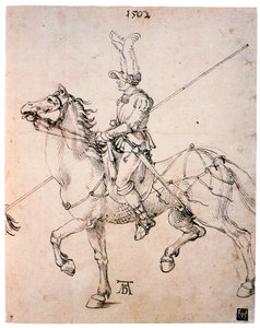 Cavalier Lance-szel, 1502 alkotó: Albrecht Dürer