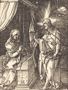 Christ Appearing to His Mother, probably c. 15091510.  alkotó: Albrecht Dürer