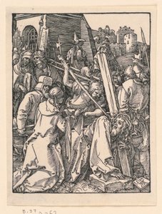 A keresztet hordozó Krisztus, A kis szenvedély sorozatból alkotó: Albrecht Dürer