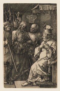Krisztus Kaifás előtt alkotó: Albrecht Dürer