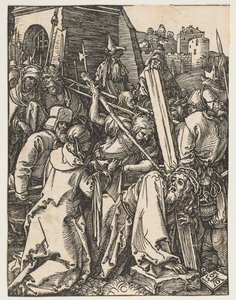 A keresztet hordozó Krisztus, A kis szenvedésből, kb. 1509. alkotó: Albrecht Dürer