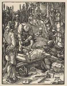 A keresztre feszített Krisztus, „A kis passió” című műből alkotó: Albrecht Dürer