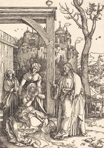 Krisztus búcsút vesz anyjától, c. 15041505. alkotó: Albrecht Dürer