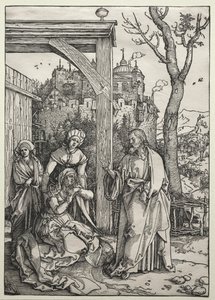 Krisztus búcsút vesz édesanyjától, c. 1504-1505. alkotó: Albrecht Dürer