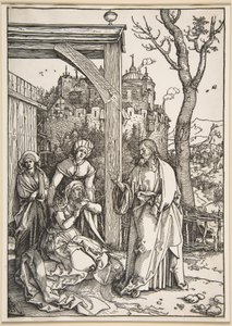 Krisztus búcsút vesz anyjától, "Szűz Mária élete" című sorozatból alkotó: Albrecht Dürer