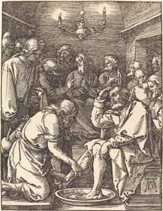Krisztus, aki megmossa a tanítványok lábát alkotó: Albrecht Dürer