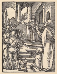 Krisztus Pilátus előtt, „A kis passió” című műből alkotó: Albrecht Dürer